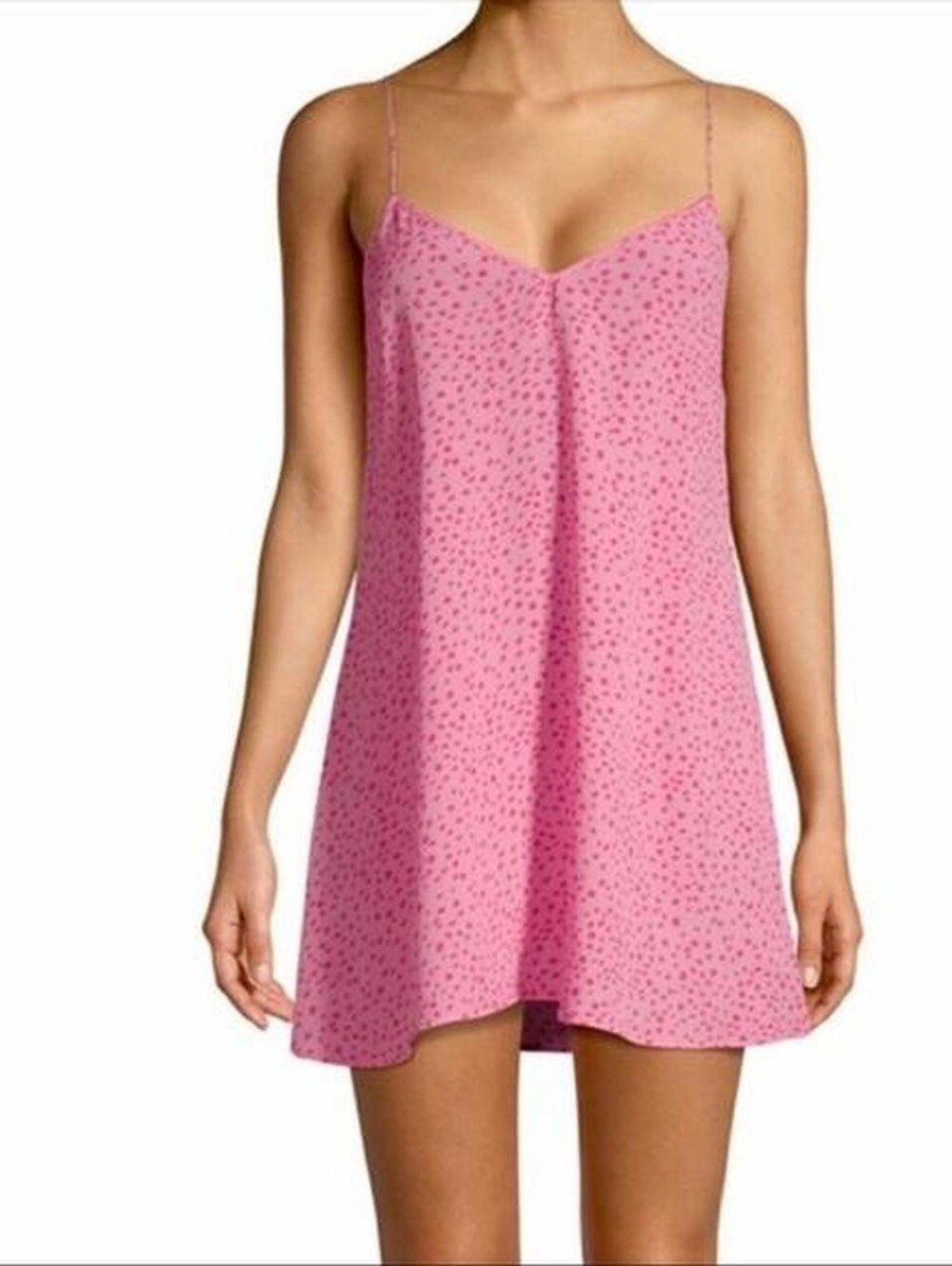 For Love & Lemons  Pink Printed Slip Dress Nightgown - Medium